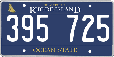 RI license plate 395725