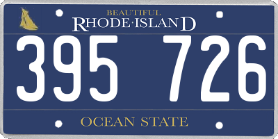 RI license plate 395726