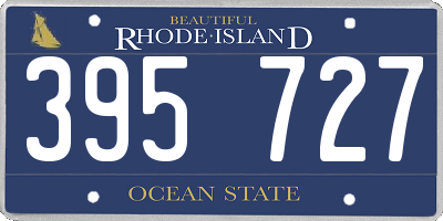 RI license plate 395727