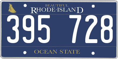 RI license plate 395728