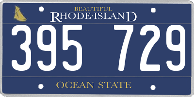 RI license plate 395729