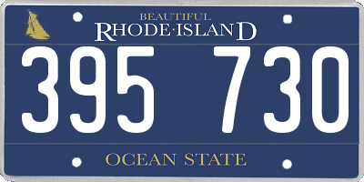 RI license plate 395730