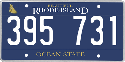 RI license plate 395731