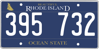 RI license plate 395732