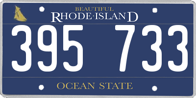 RI license plate 395733