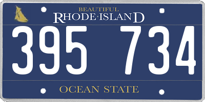 RI license plate 395734