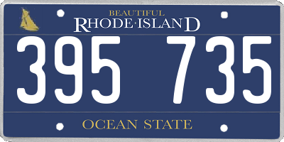 RI license plate 395735