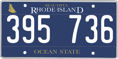 RI license plate 395736