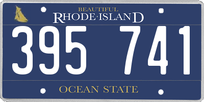 RI license plate 395741