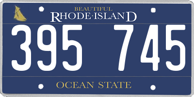 RI license plate 395745