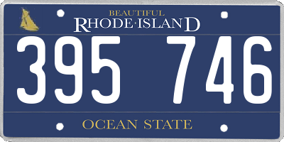 RI license plate 395746