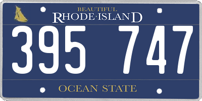 RI license plate 395747
