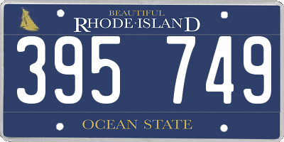 RI license plate 395749
