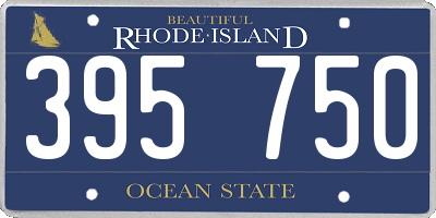 RI license plate 395750
