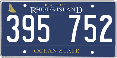 RI license plate 395752