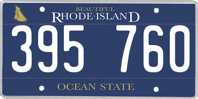 RI license plate 395760