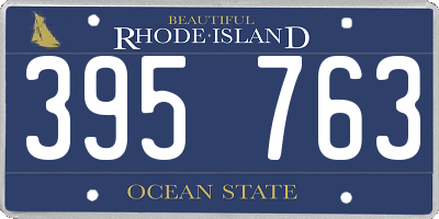 RI license plate 395763