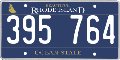 RI license plate 395764