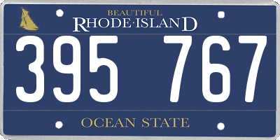 RI license plate 395767