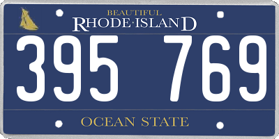 RI license plate 395769