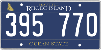 RI license plate 395770