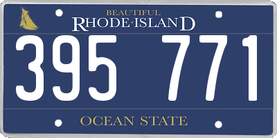 RI license plate 395771