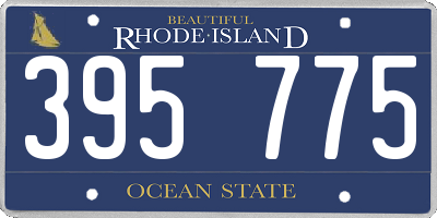 RI license plate 395775