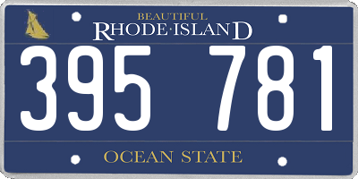 RI license plate 395781