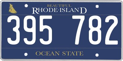 RI license plate 395782