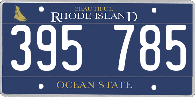 RI license plate 395785
