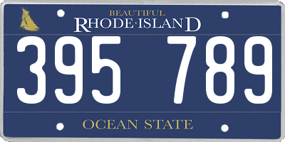 RI license plate 395789