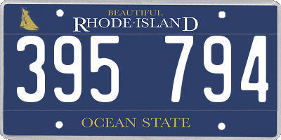RI license plate 395794