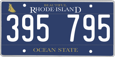 RI license plate 395795