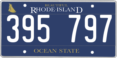 RI license plate 395797