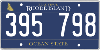RI license plate 395798