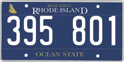 RI license plate 395801