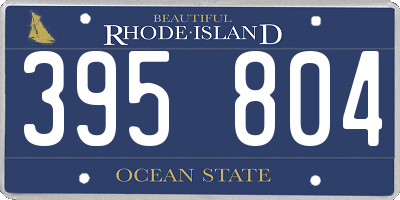 RI license plate 395804