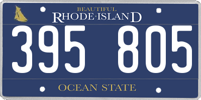 RI license plate 395805