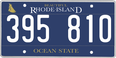 RI license plate 395810