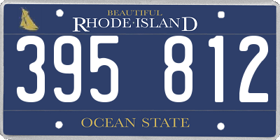 RI license plate 395812