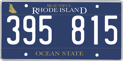 RI license plate 395815