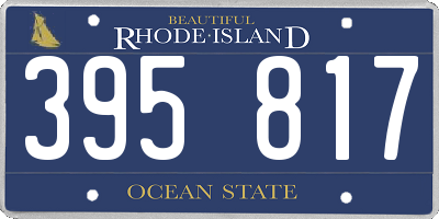 RI license plate 395817