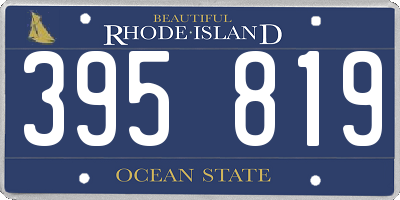 RI license plate 395819