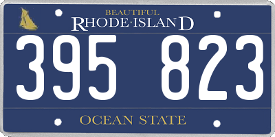 RI license plate 395823