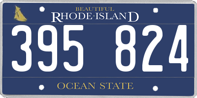 RI license plate 395824