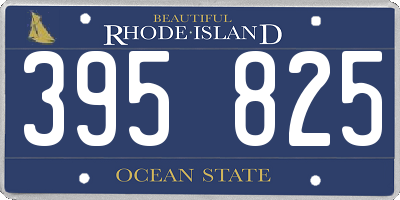 RI license plate 395825
