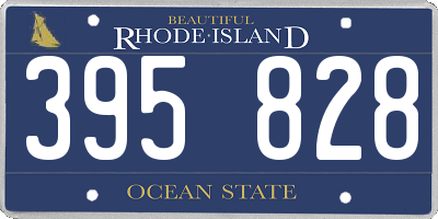 RI license plate 395828