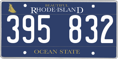 RI license plate 395832