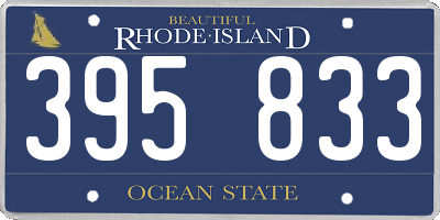 RI license plate 395833