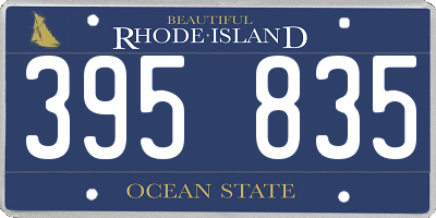 RI license plate 395835